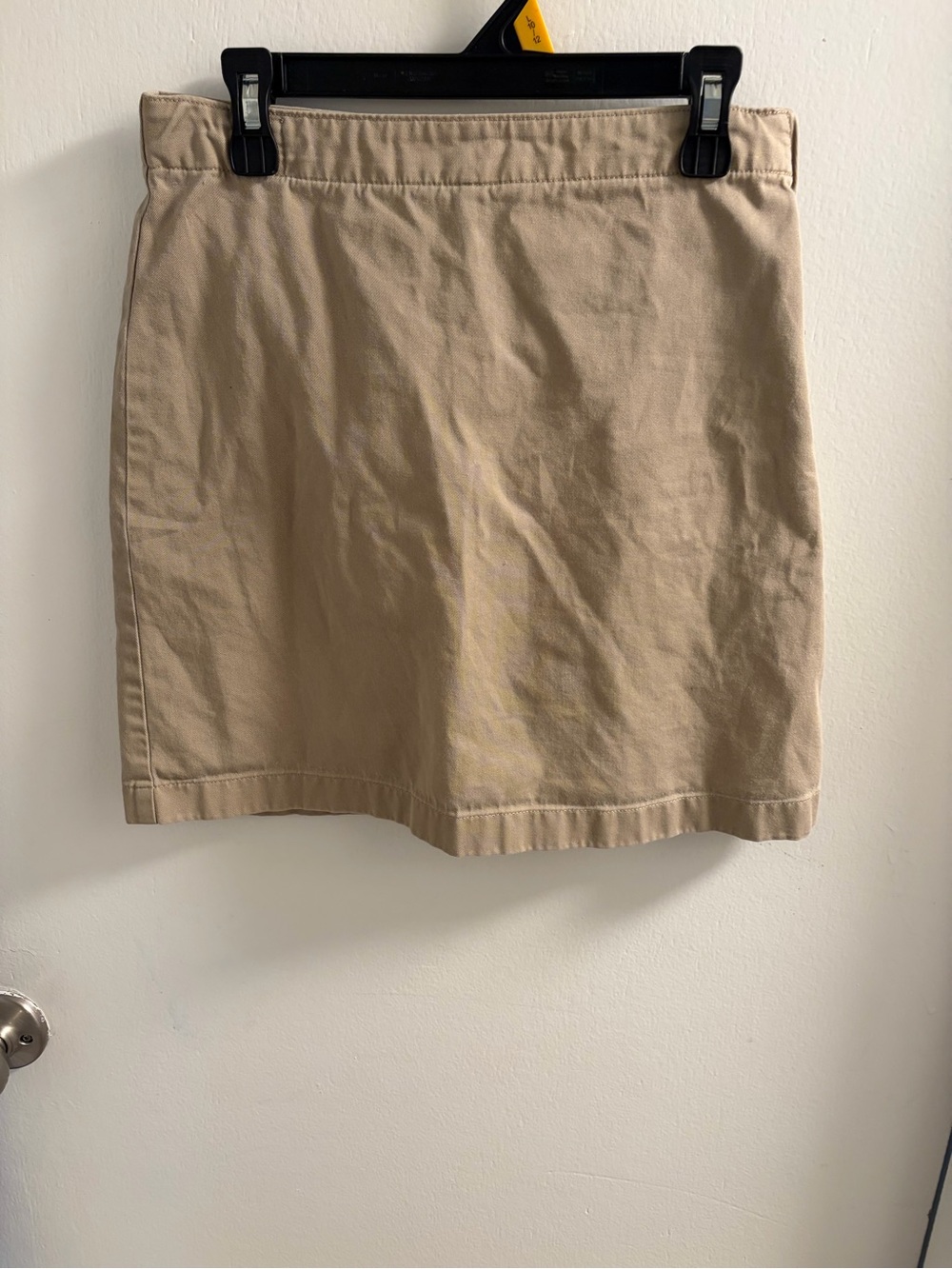 Lands' End Beige Cotton Mini Skirt